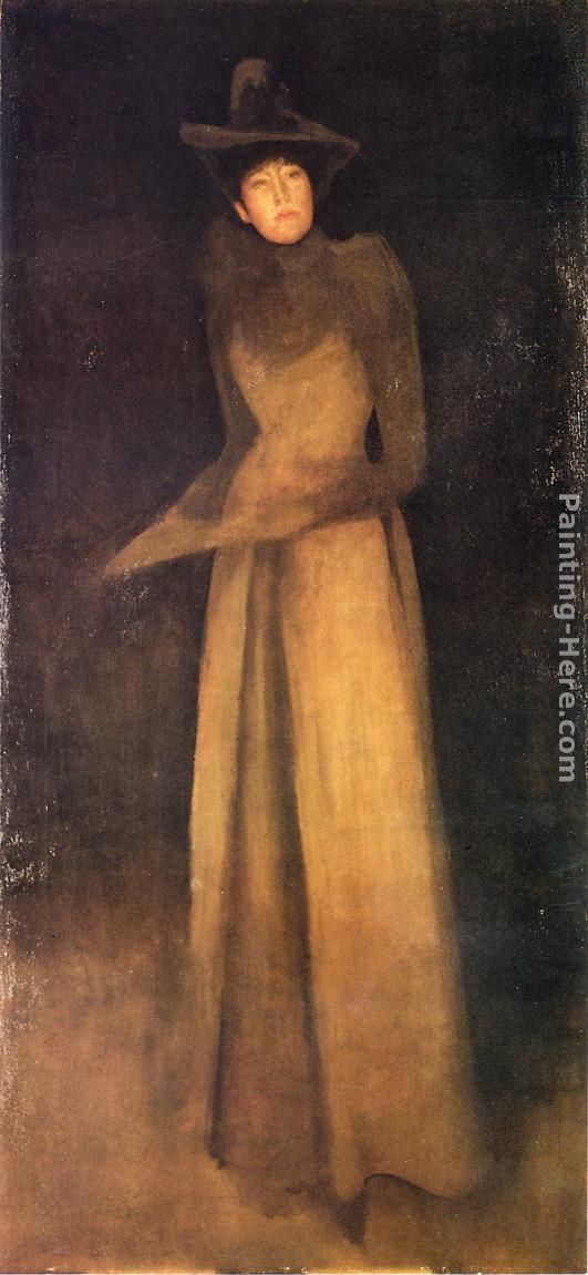Harmony in Brown The Felt Hat painting - James Abbott McNeill Whistler Harmony in Brown The Felt Hat art painting